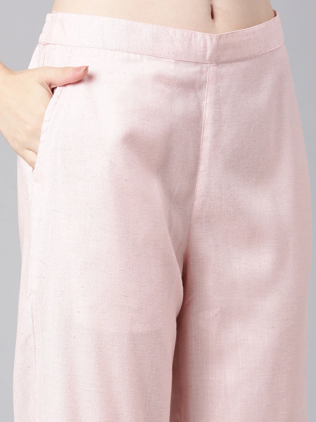 Neerus Baby pink Printed Straight Kurta and Trousers With Dupatta - Image 6