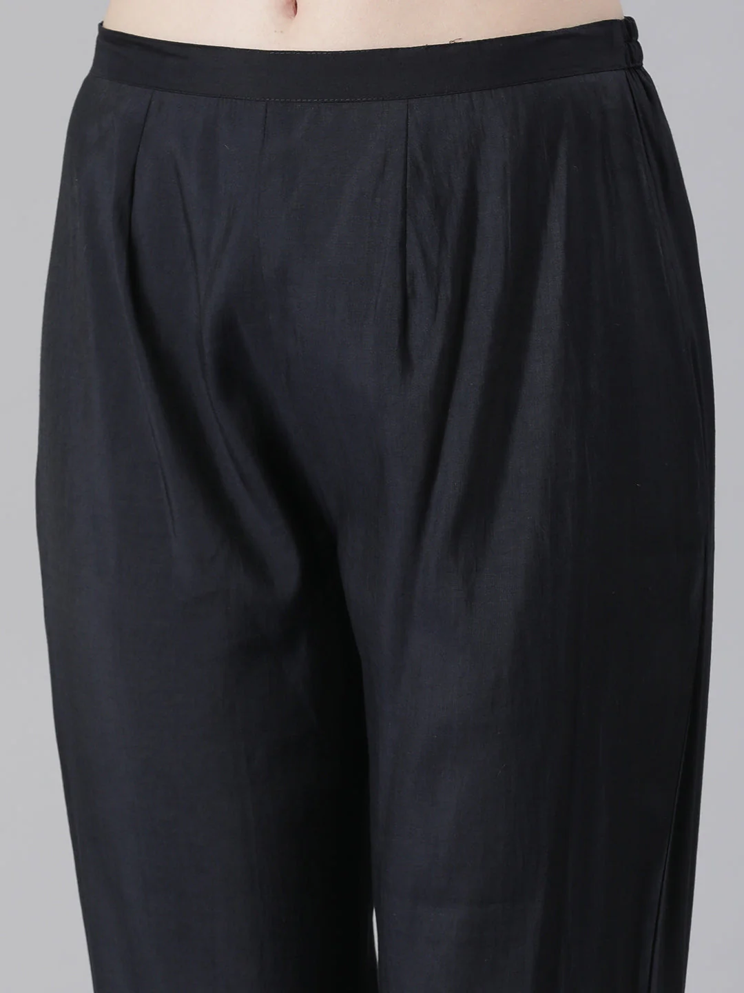 Neerus Black Printed Straight Kurta and Trousers With Dupatta - Image 6