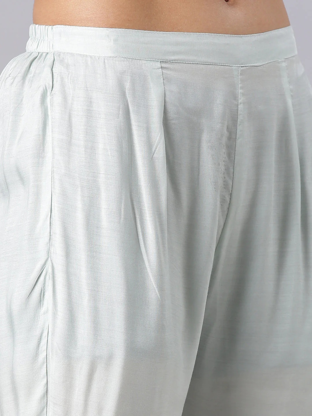 Neerus Blue Printed Straight Kurta And Trousers With Dupatta - Image 6