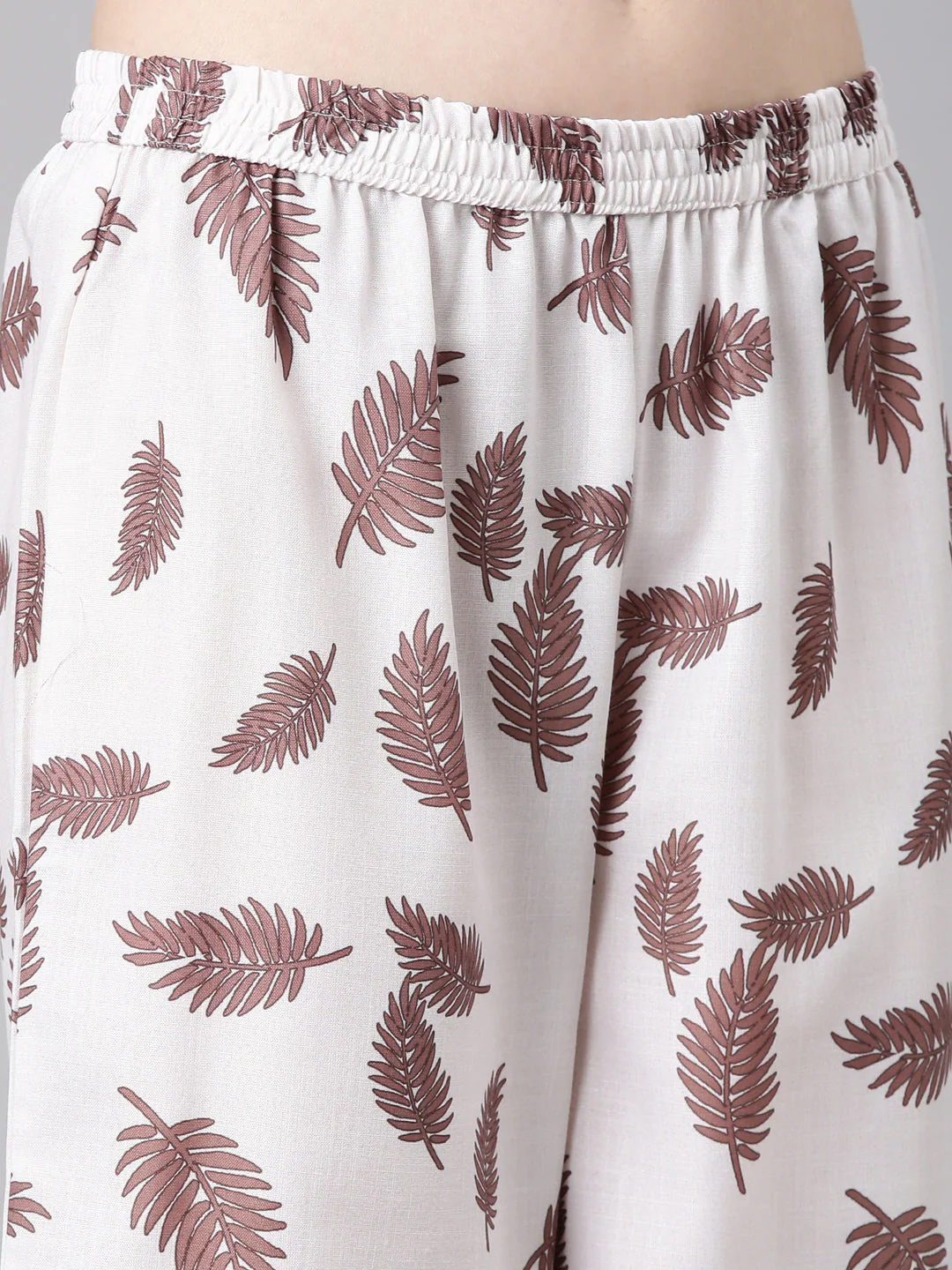 Neerus Brown Printed Straight Kurta and Trousers With Dupatta - Image 7