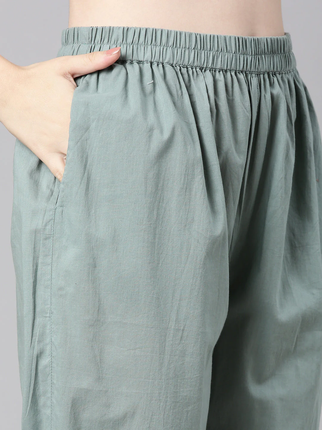 Neerus Light green Printed Straight Kurta and Trousers With Dupatta - Image 7