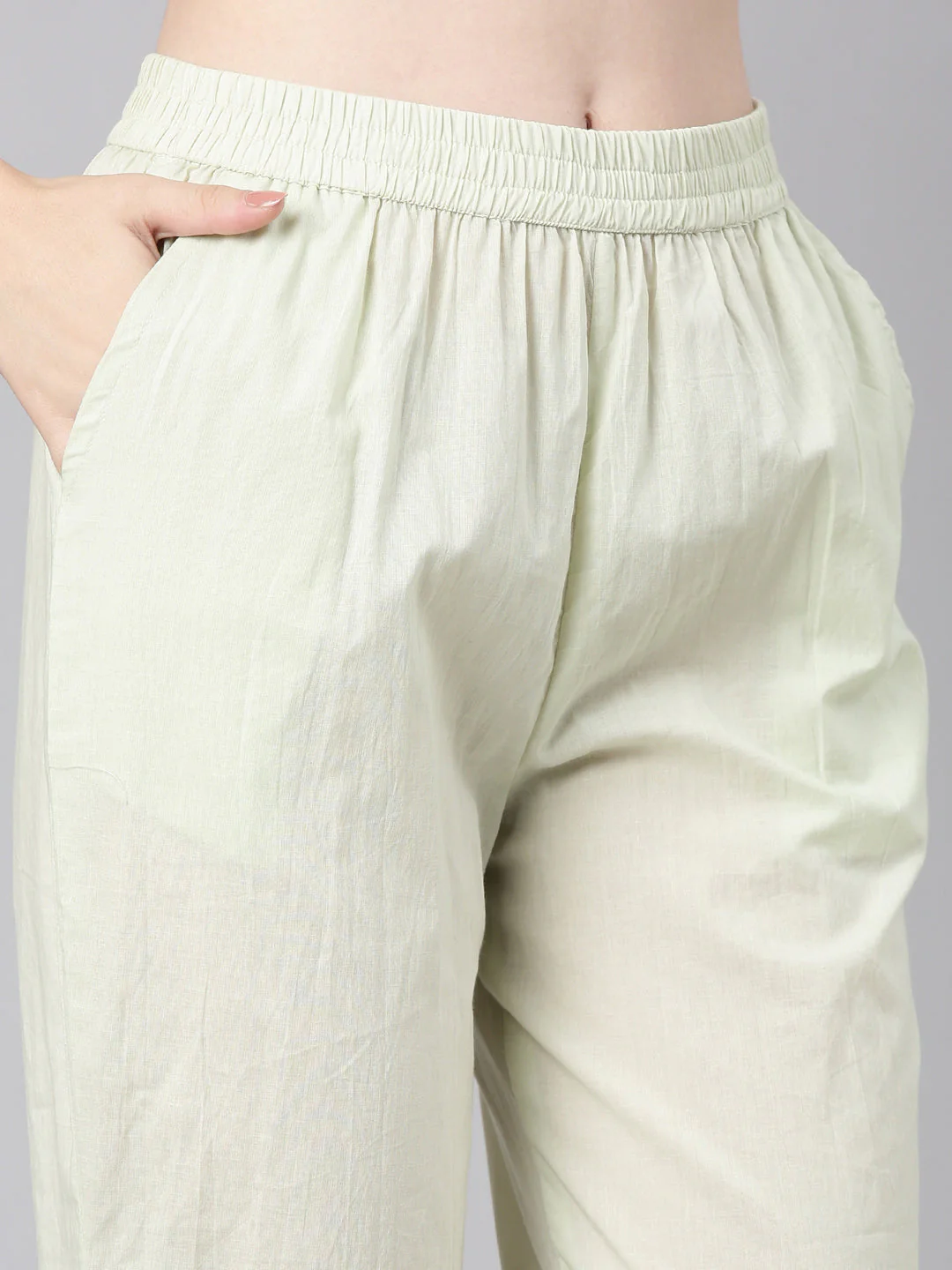 Neerus Mint Printed Straight Kurta and Trousers With Dupatta - Image 6