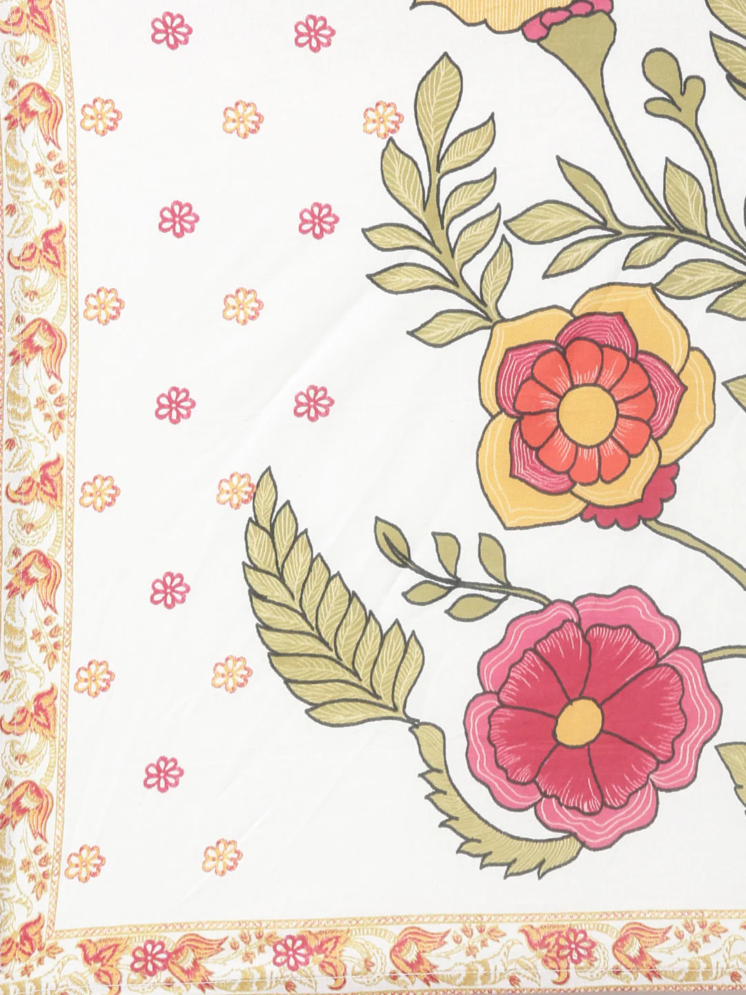 Neerus Off White Printed Straight Kurta and Trousers With Dupatta - Image 7