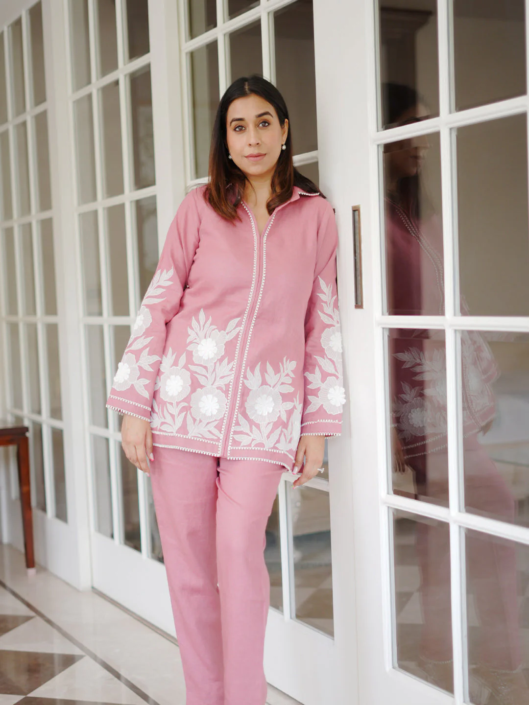 Neerus Onion Casual Embroidered Kurti and Trouser - Image 3