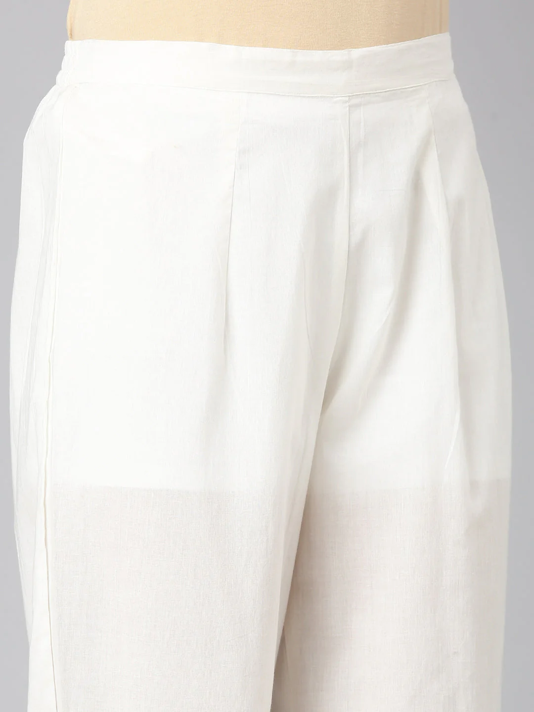 Neerus Orange Checked Straight Kurta and Trousers With Dupatta - Image 6