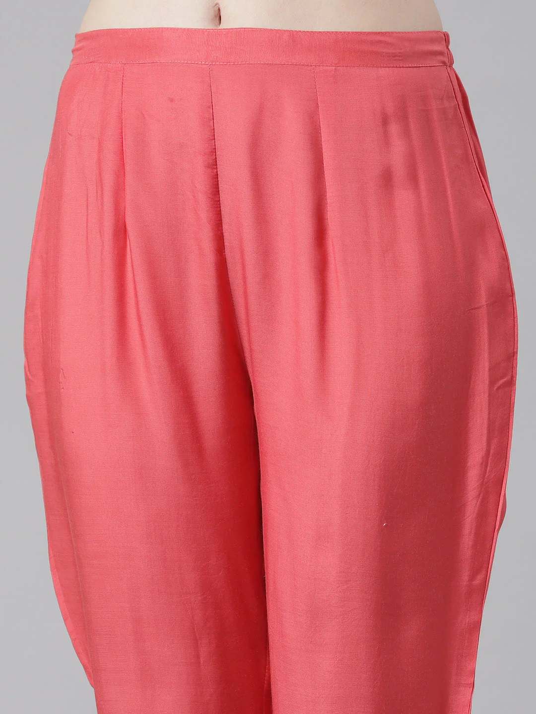 Neerus Orange Printed Straight Kurta and Trousers With Dupatta - Image 6