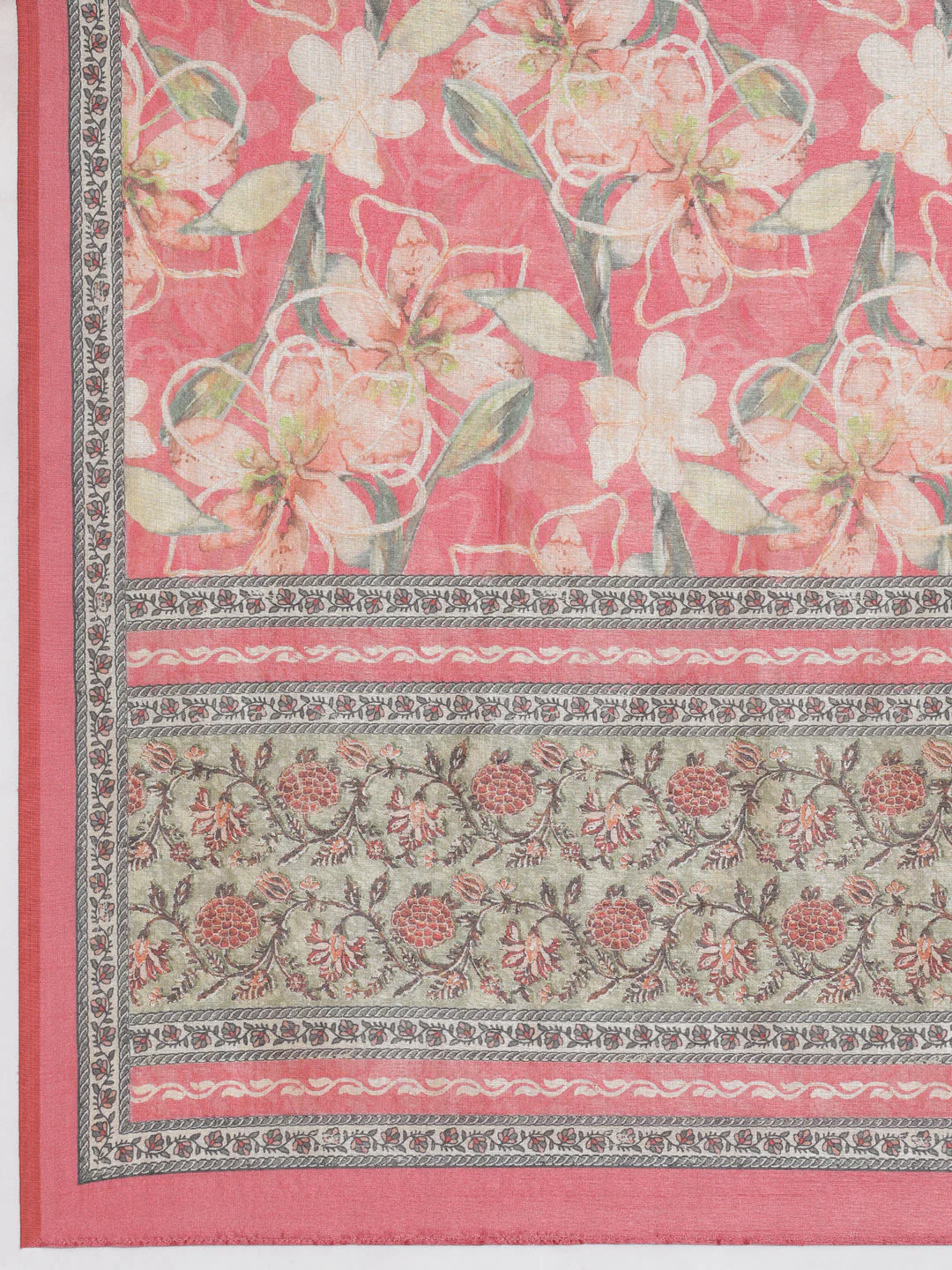 Neerus Orange Printed Straight Kurta and Trousers With Dupatta - Image 7