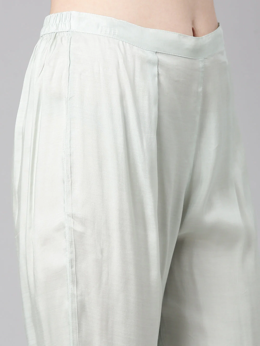 Neerus Mint Printed Straight Kurta and Trousers With Dupatta - Image 7