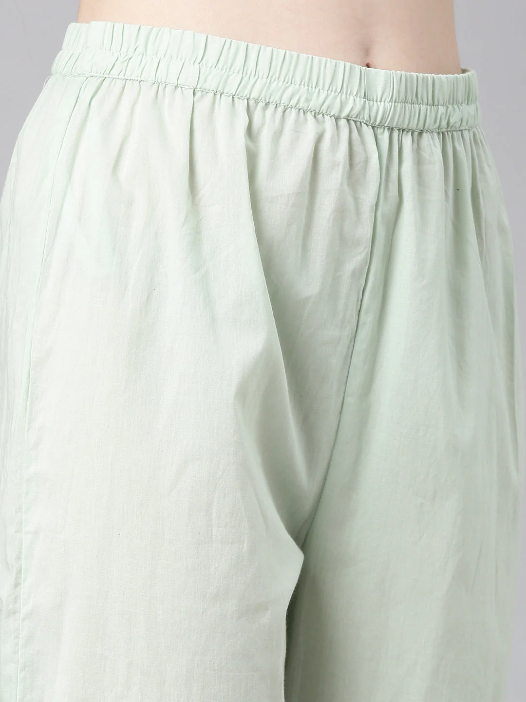 Neerus Pista Printed Anarkali Kurta and Trousers With Dupatta - Image 6