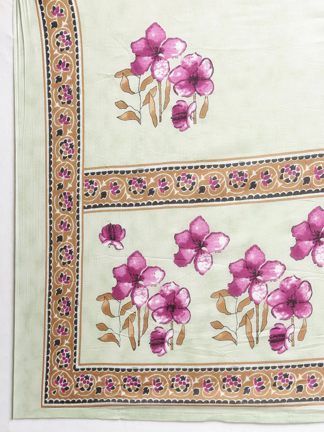 Neerus Pista Printed Anarkali Kurta and Trousers With Dupatta - Image 7