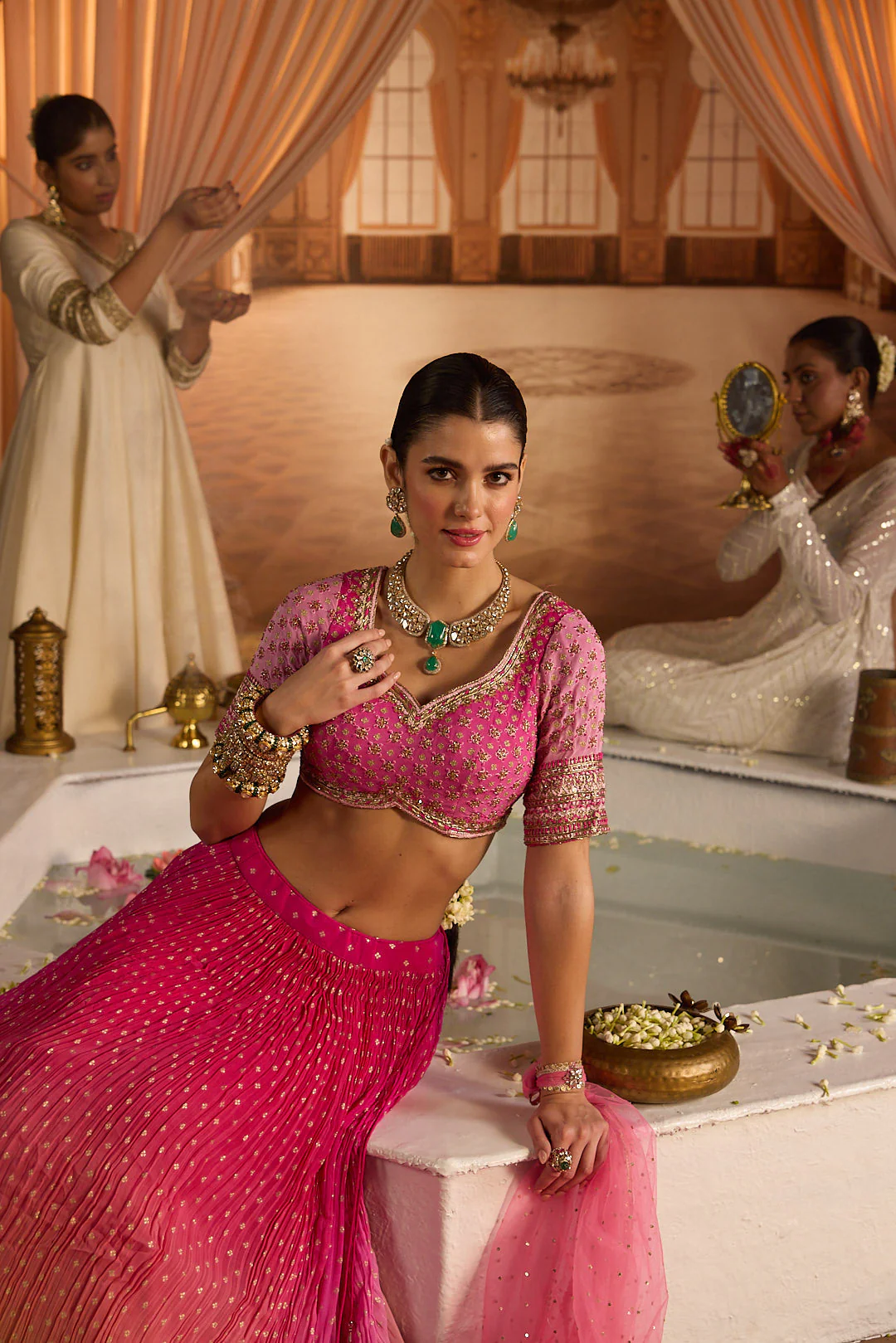 Neerus Rani Embroidery work georgette fabric ghagra set - Image 3