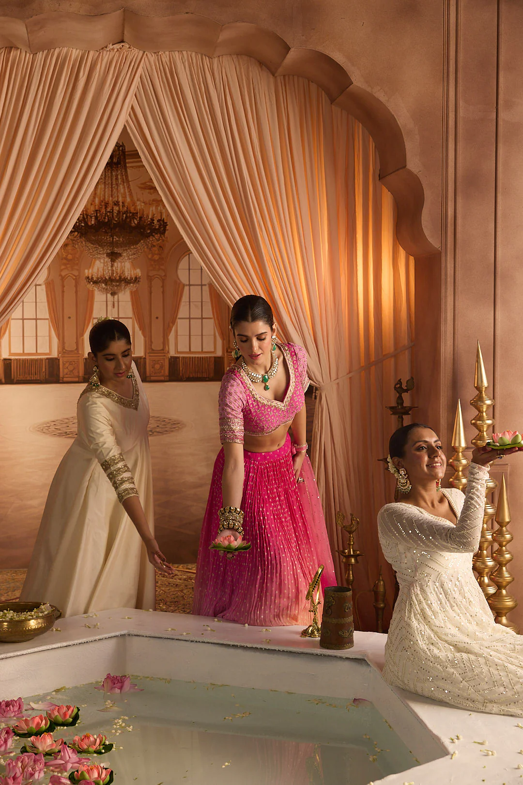 Neerus Rani Embroidery work georgette fabric ghagra set - Image 4