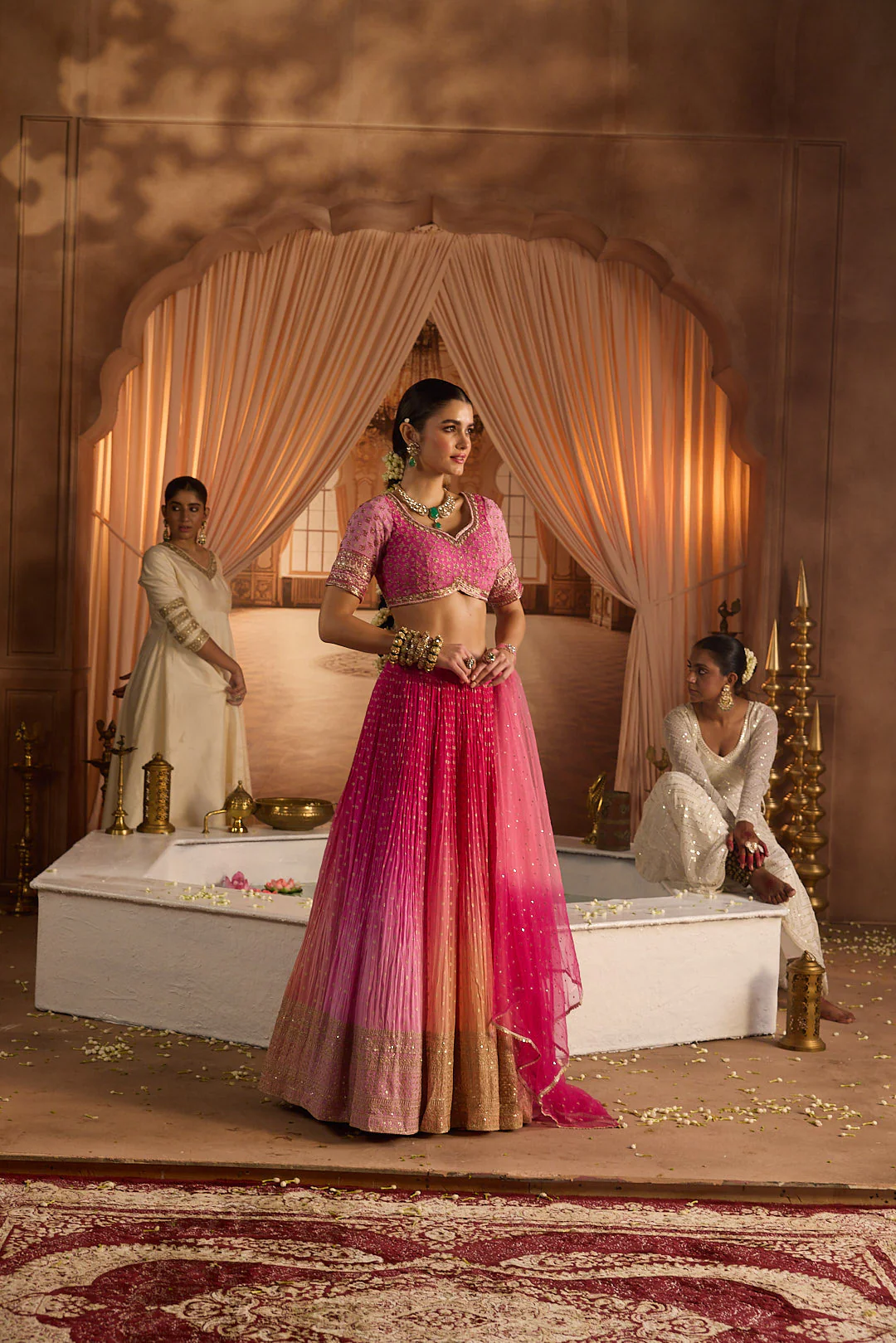 Neerus Rani Embroidery work georgette fabric ghagra set - Image 5