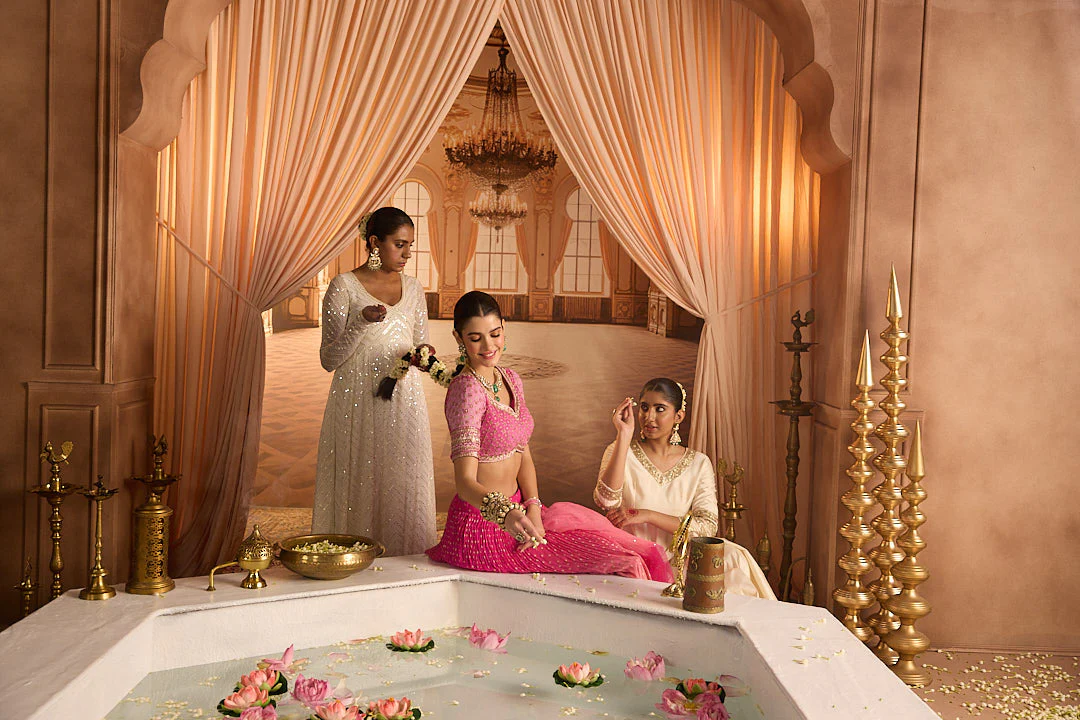 Neerus Rani Embroidery work georgette fabric ghagra set - Image 7