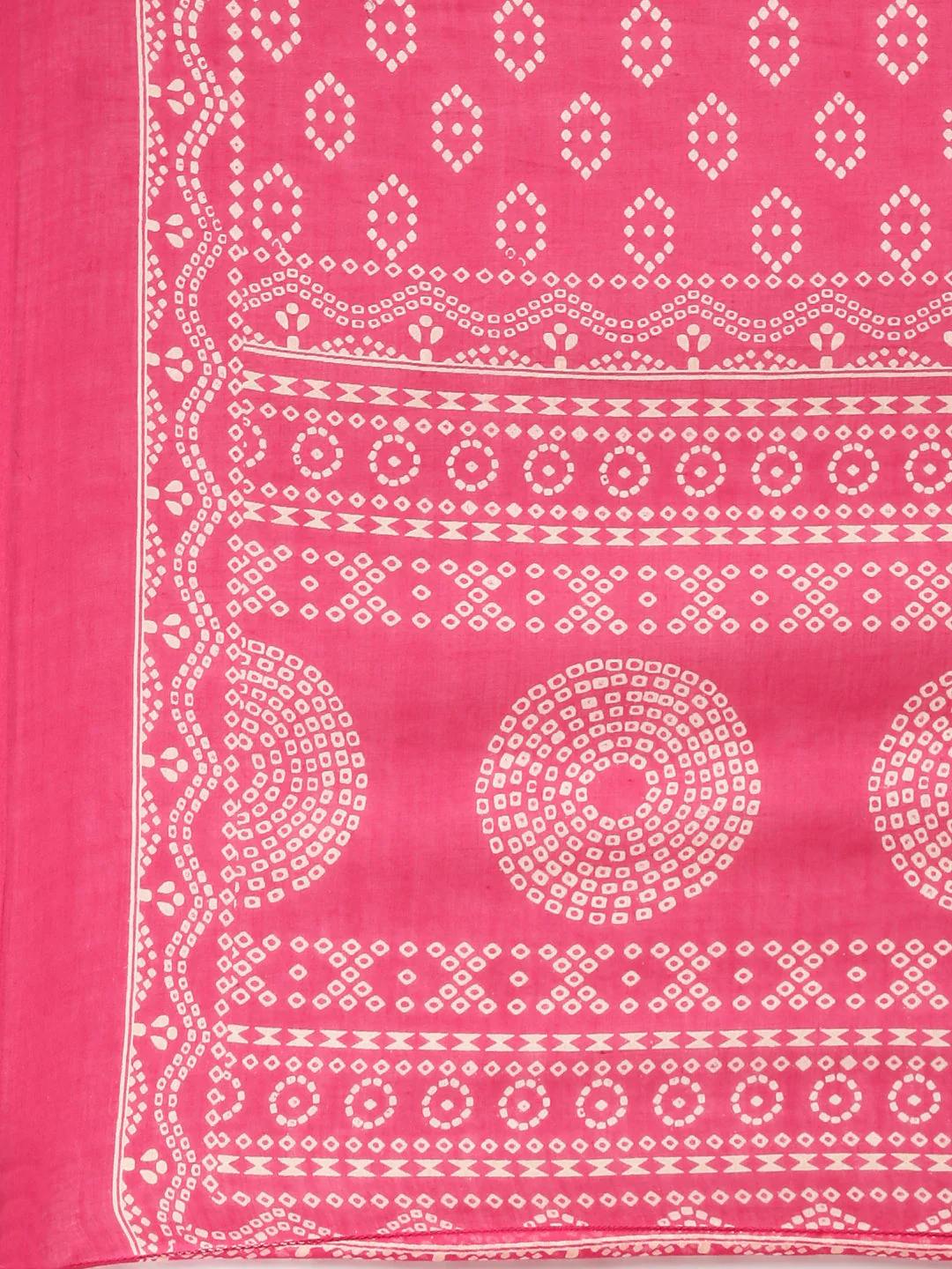 Neerus Rani pink Printed Straight Kurta and Trousers With Dupatta - Image 7