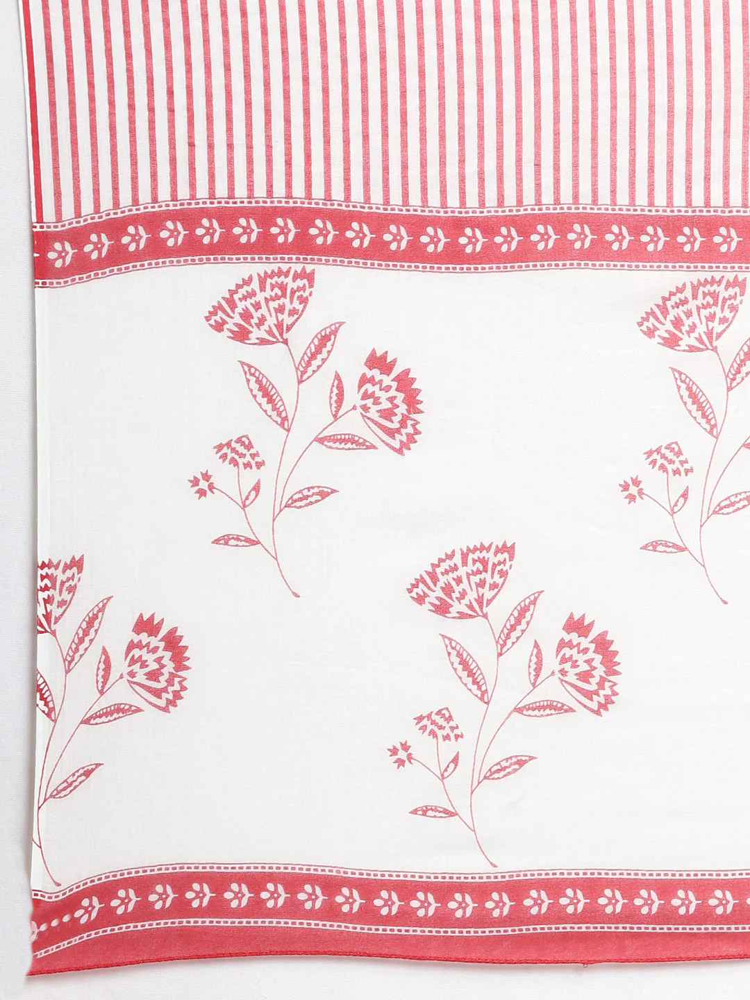 Neerus Red Printed Straight Kurta and Trousers With Dupatta - Image 8