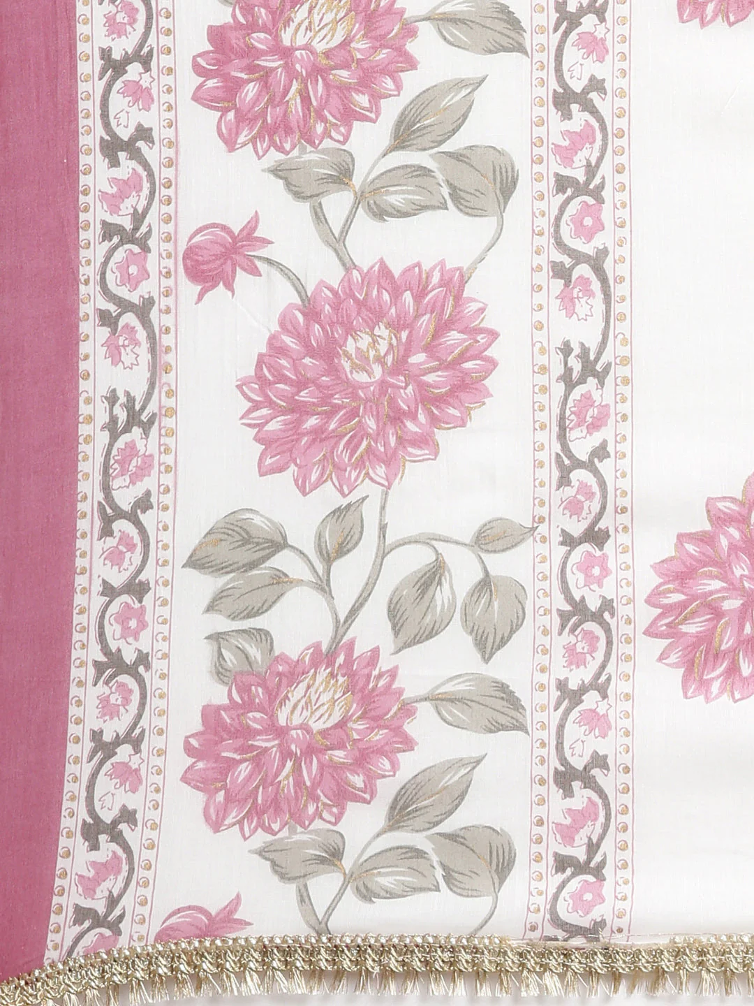 Neerus Off white Printed Anarkali Kurta and Trousers With Dupatta - Image 6