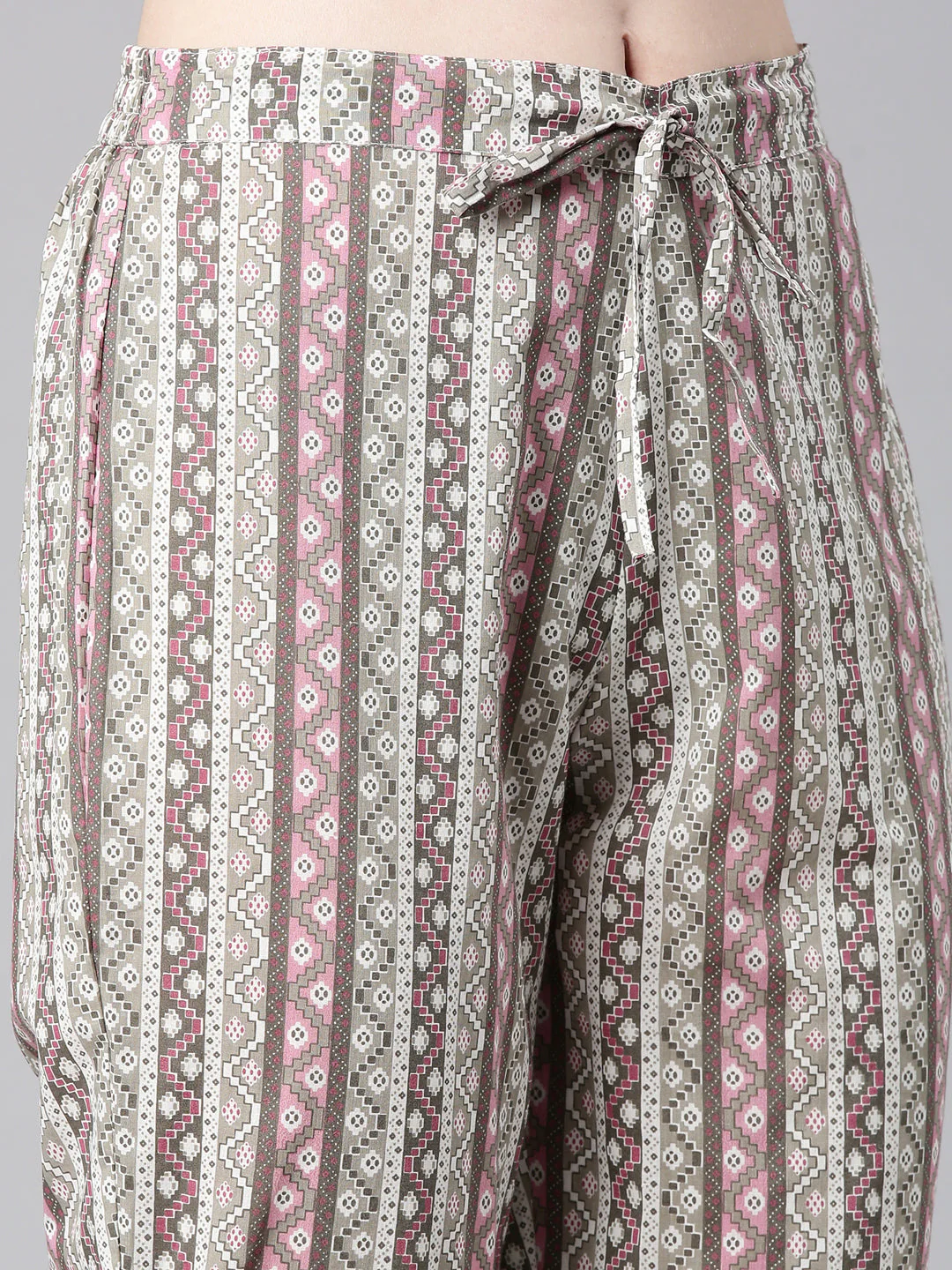 Neerus Off white Printed Anarkali Kurta and Trousers With Dupatta - Image 7