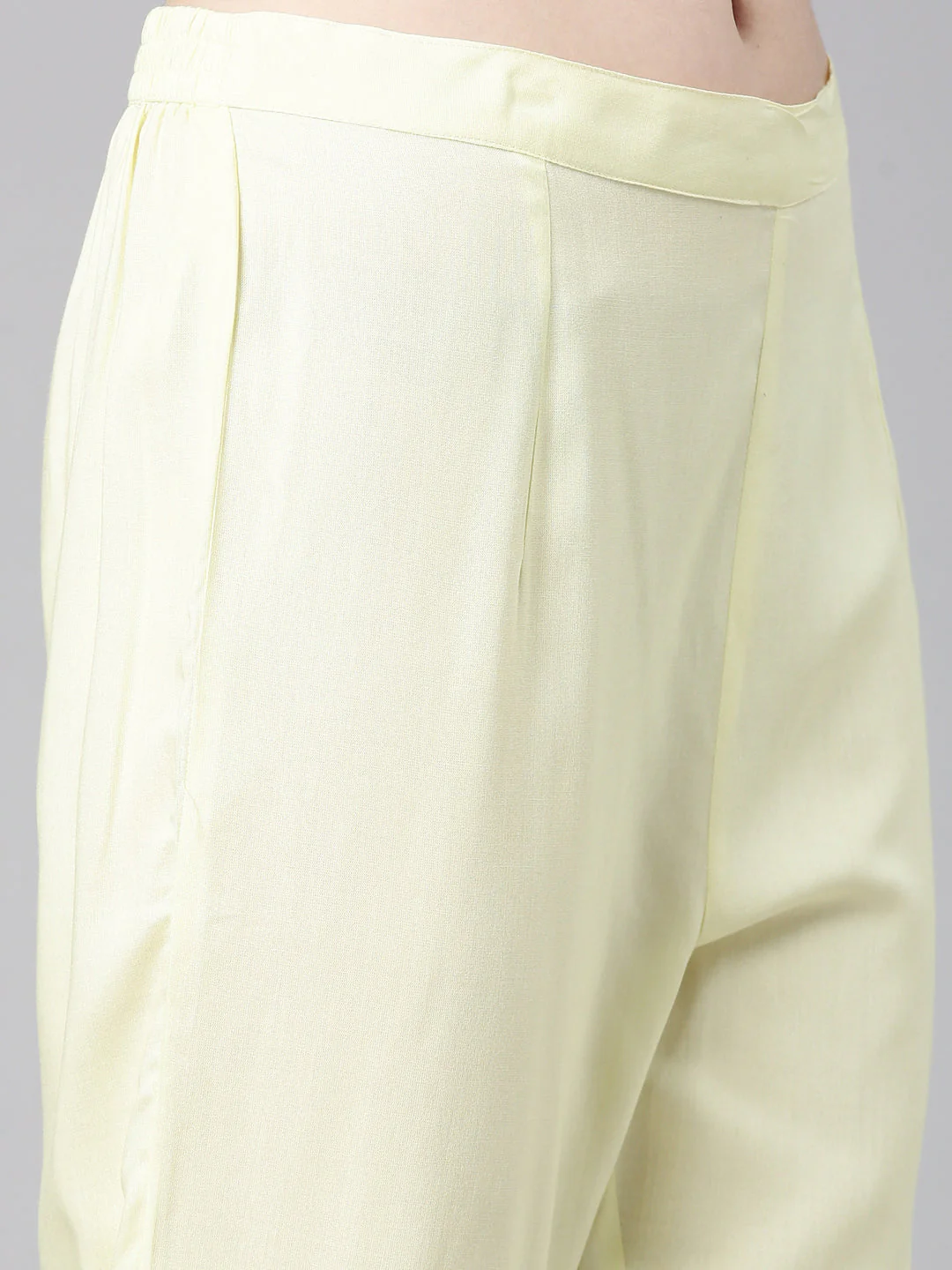 Neerus Yellow Printed Straight Kurta and Trousers With Dupatta - Image 6