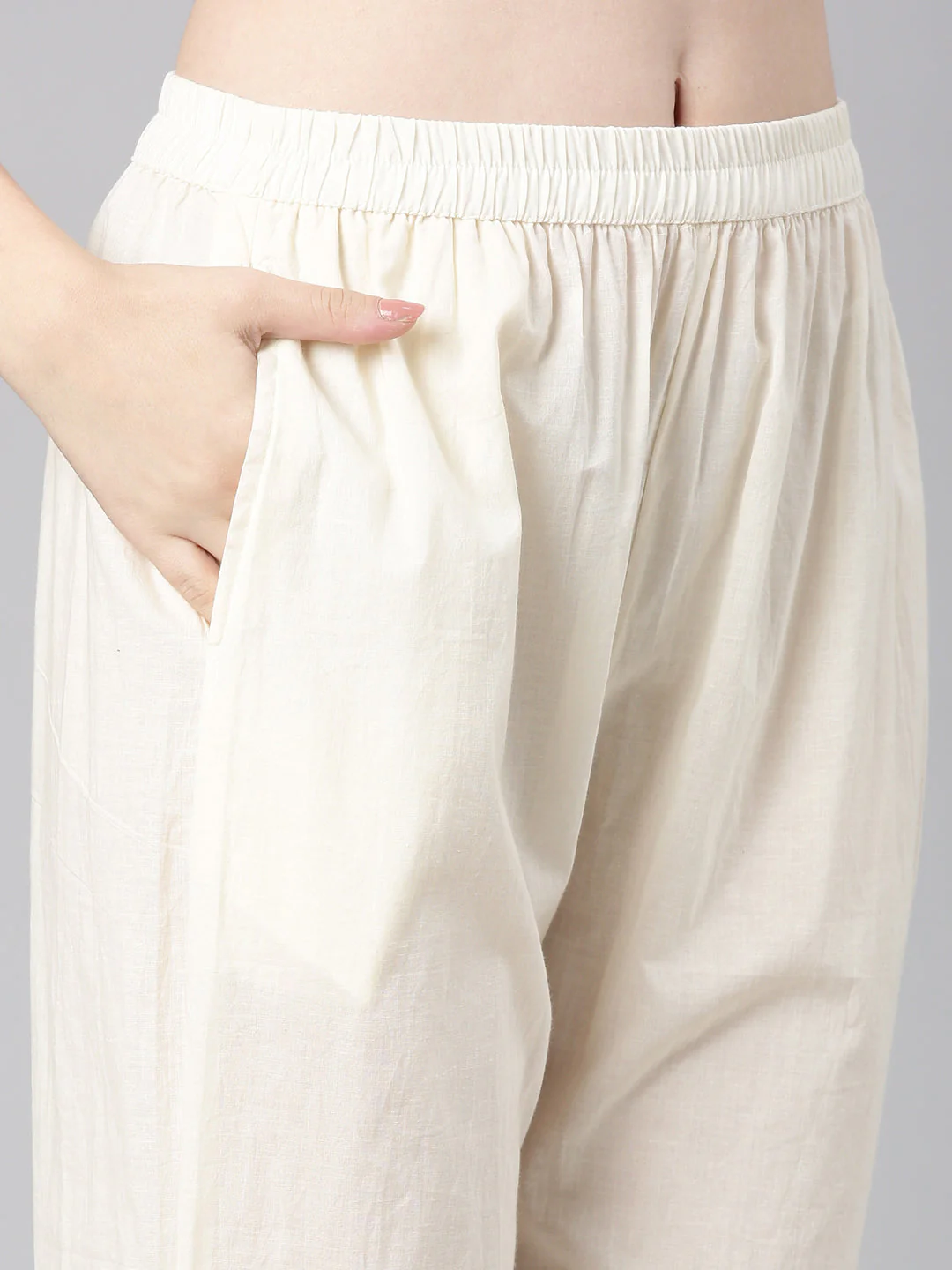 Neerus Yellow Printed Straight Kurta and Trousers With Dupatta - Image 6